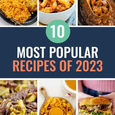 Collage of most popular recipes of 2023.