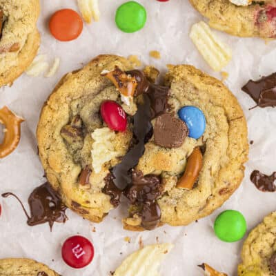 Cookie that's been split in half.