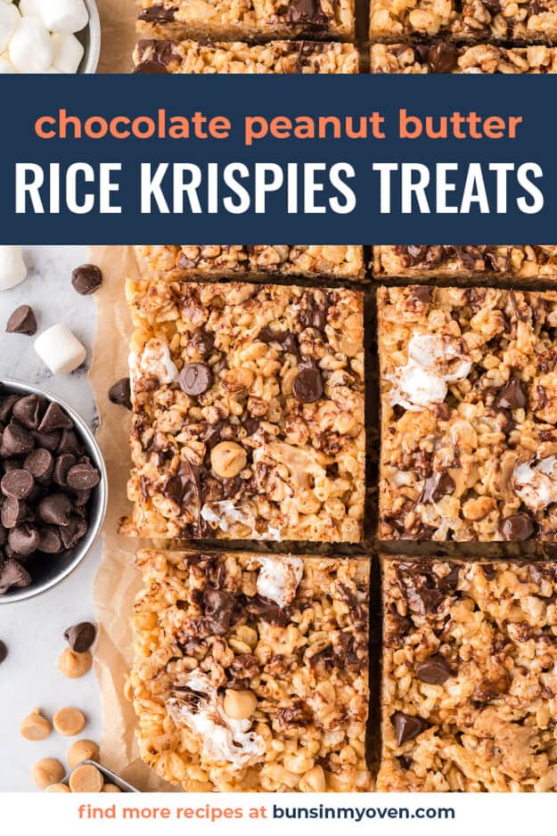 Rice krispies treats on countertop.