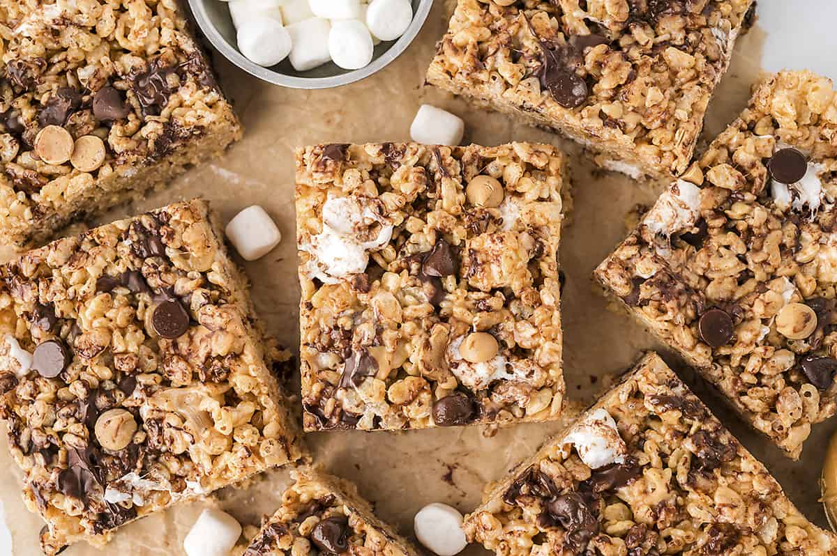 Chocolate Peanut Butter Rice Krispie Treats