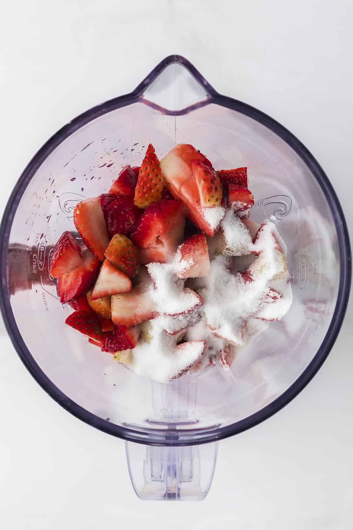 Ingredients in blender.