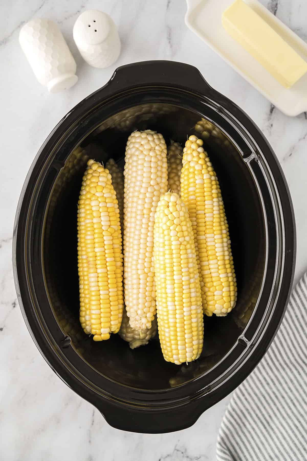 Corn in crockpot.