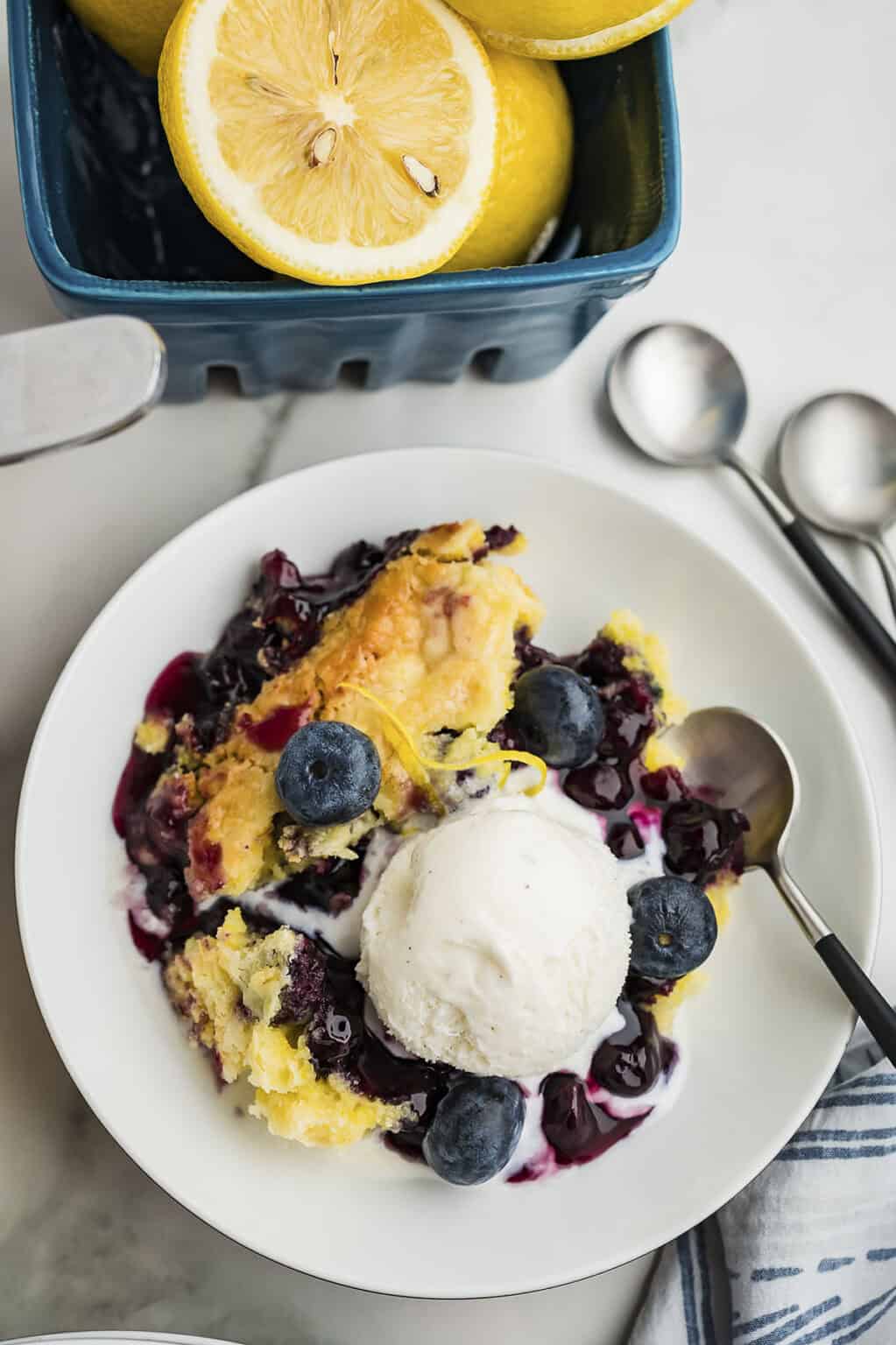 Lemon Blueberry Dump Cake | Buns In My Oven