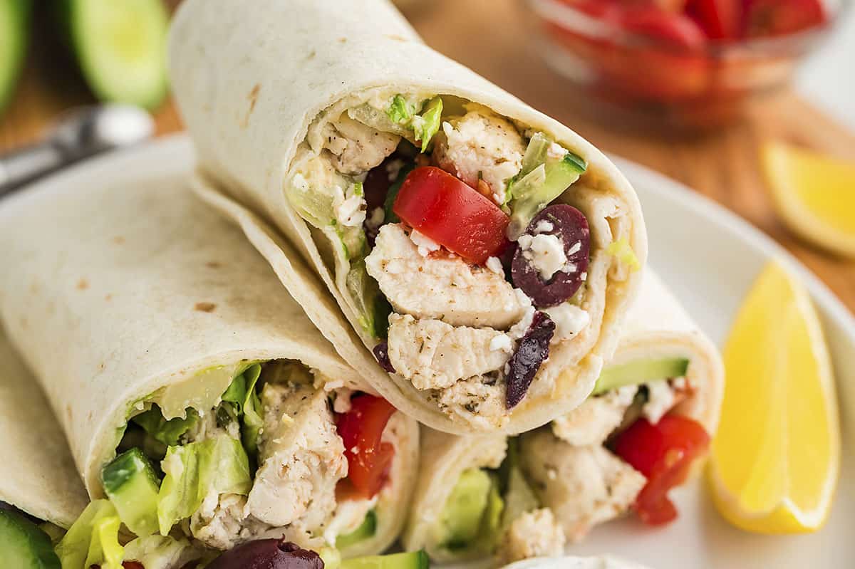 Mediterranean Chicken Wraps