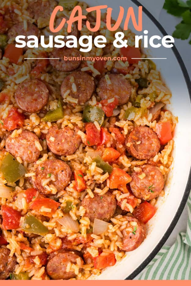 Cajun sausage and rice skillet recipe.