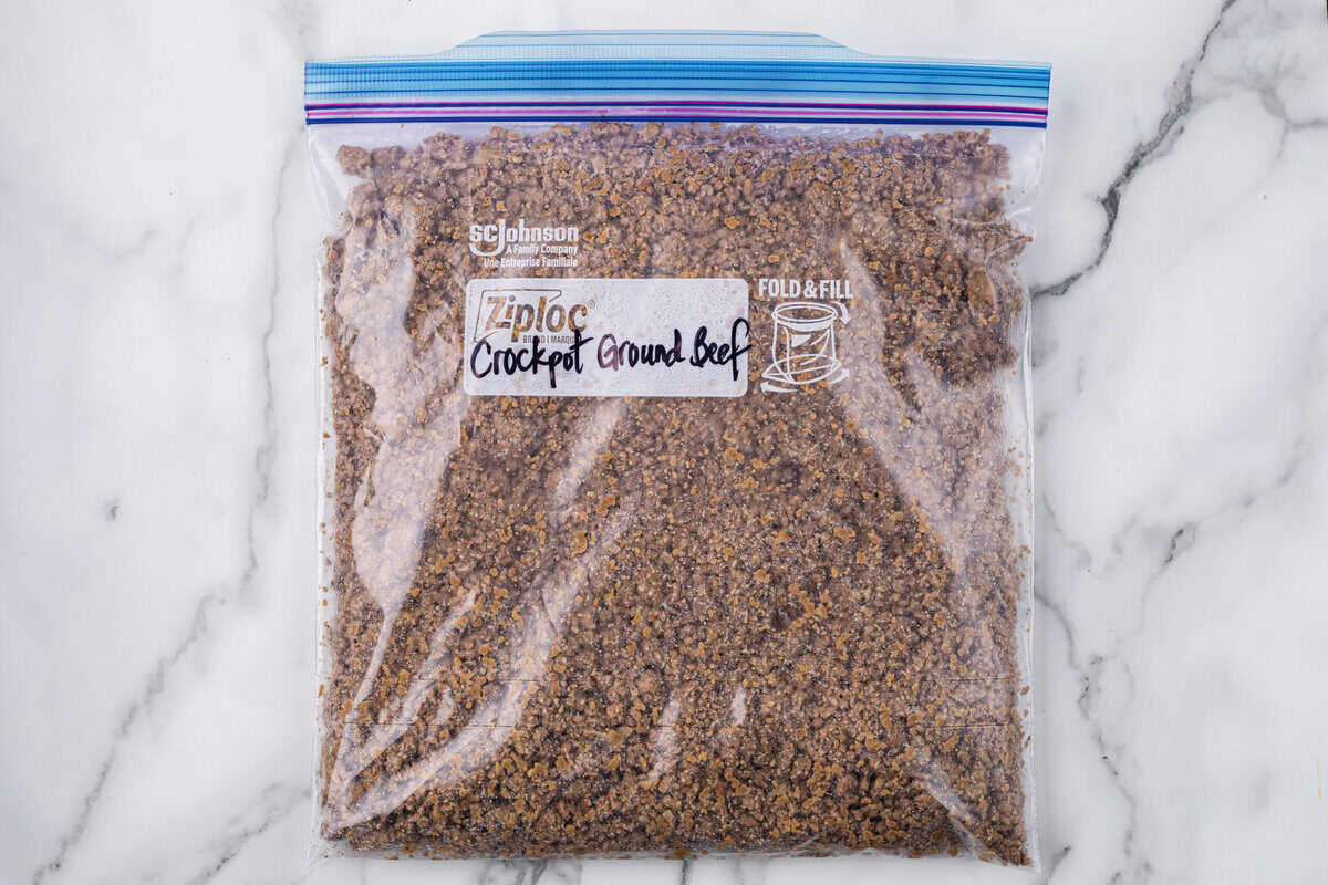 Make Ahead Crockpot Ground Beef Recipe | Buns In My Oven