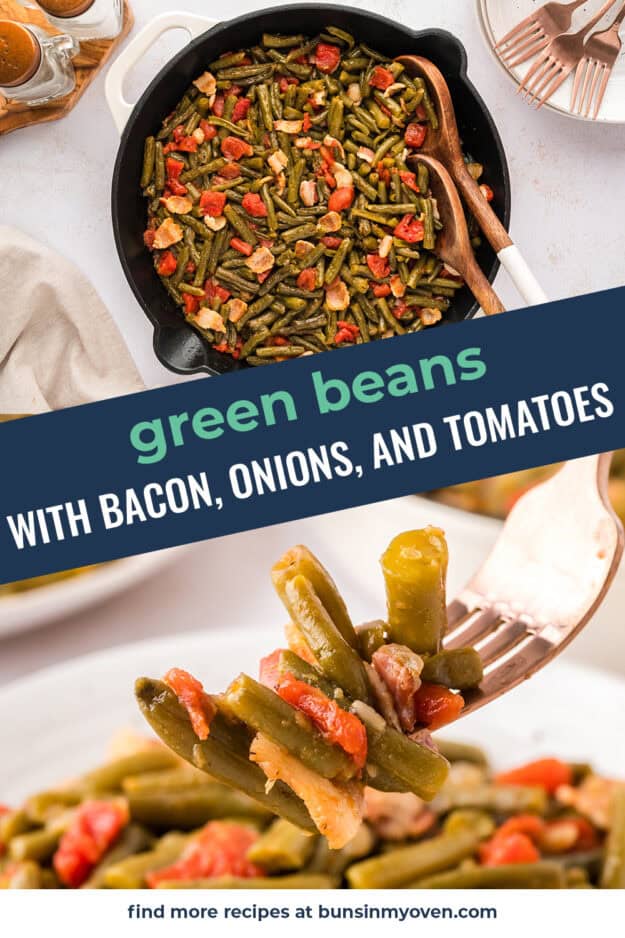 Collage of green bean images.