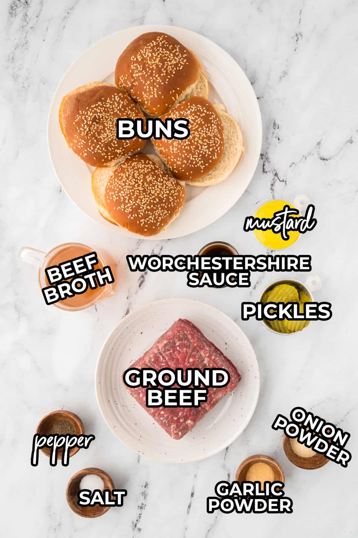 Ingredients for maid rite burgers.