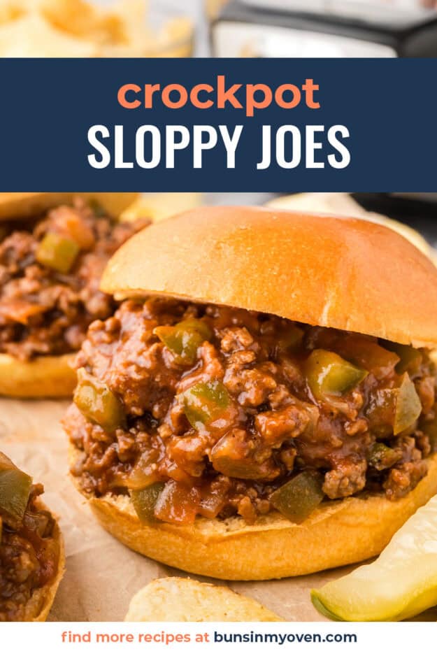 Crockpot sloppy joes on bun.