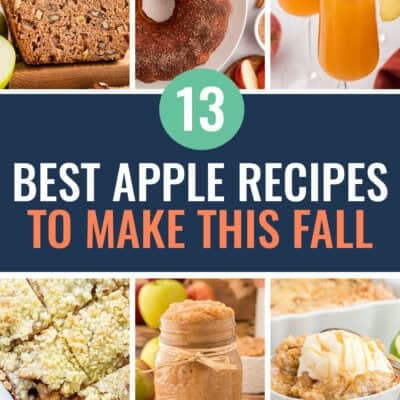 Collage of apple recipes images.