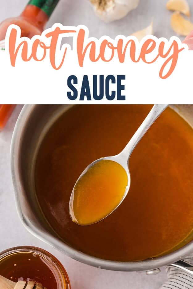 Hot honey on spoon.