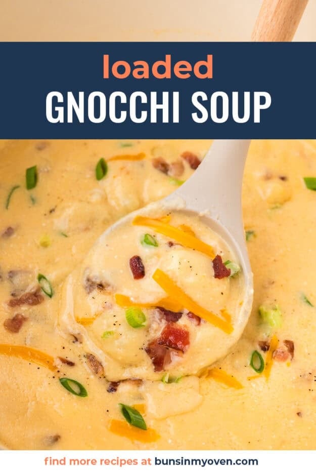 Ladle in pot of soup.