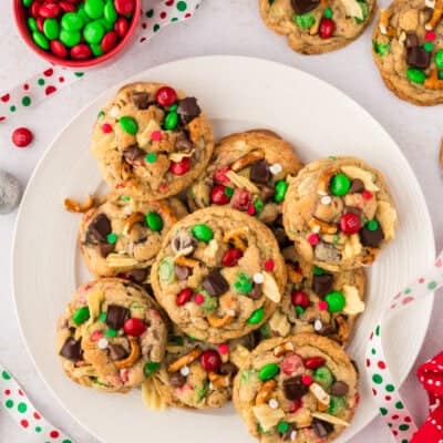 Plate full of Santa's favorite cookies.