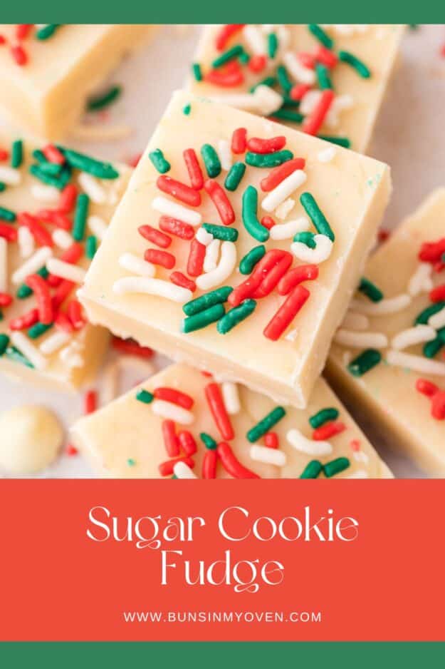 Pile of sugar cookie fudge.