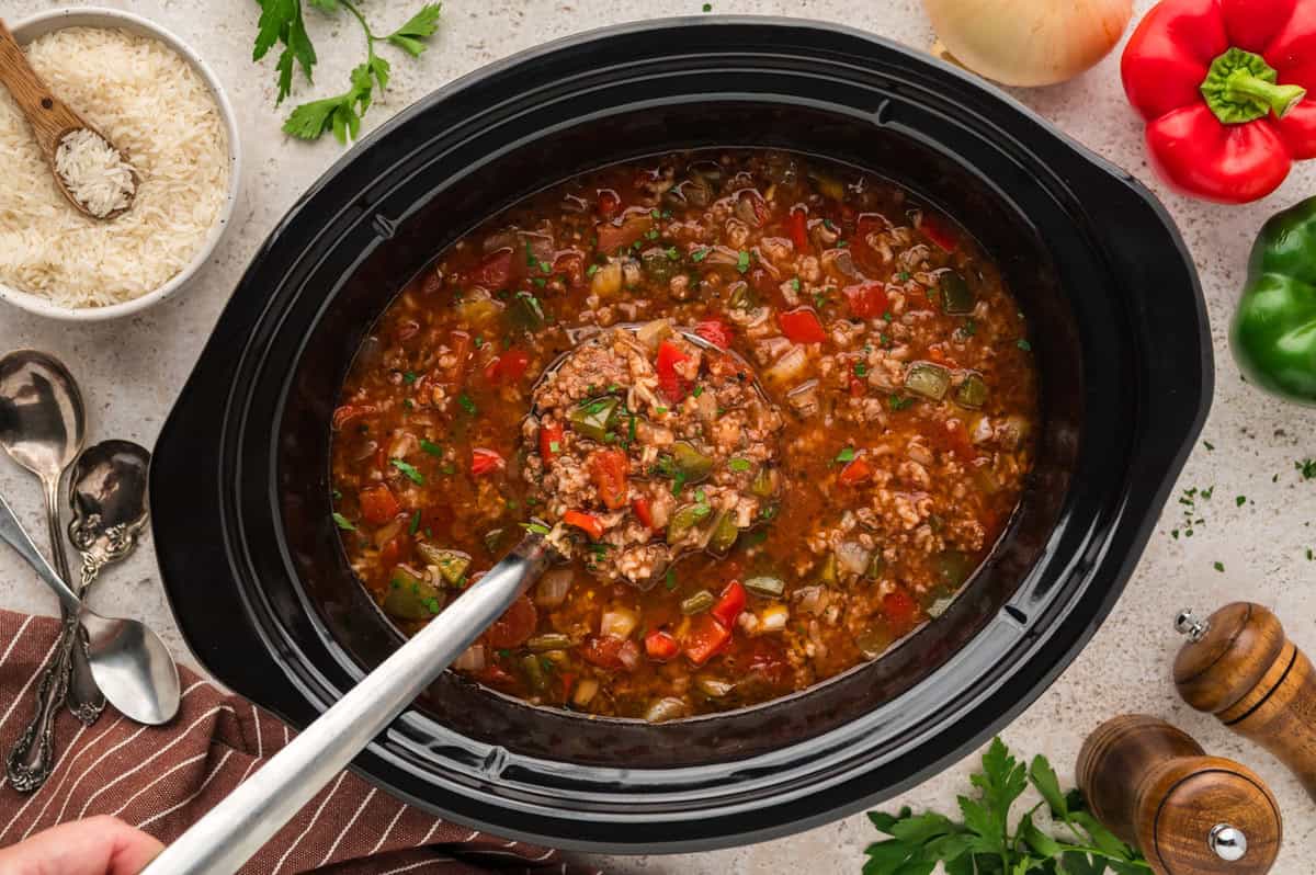 Crockpot Stuffed Pepper Soup