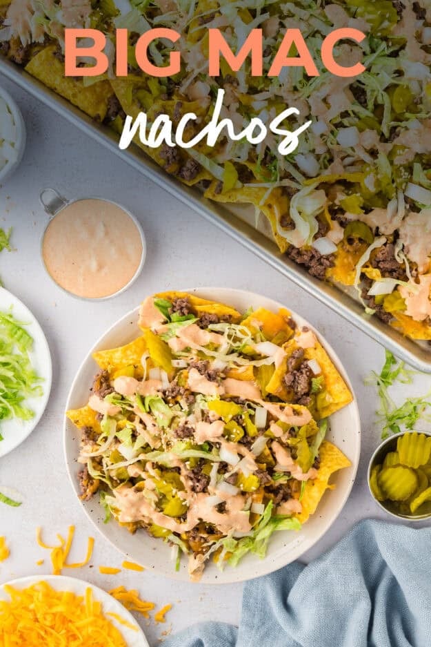 Big Mac Nachos on plate.