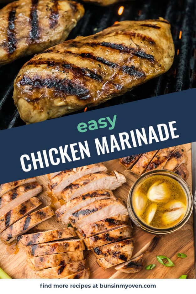 Collage of grilled chicken images.