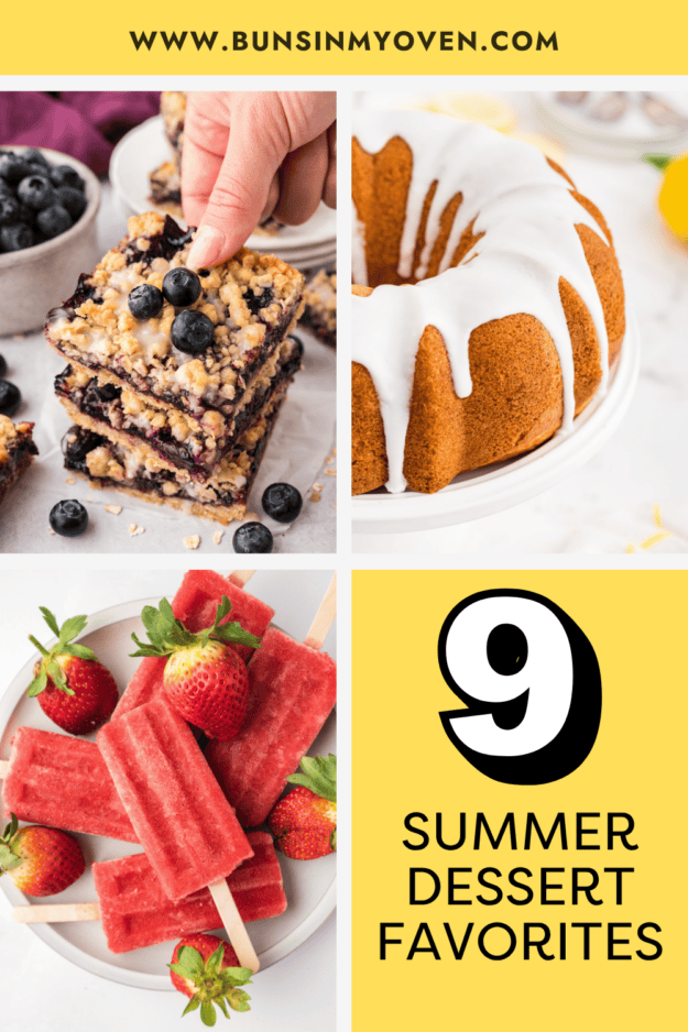 Summer dessert collage.