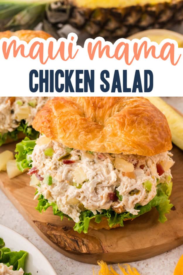 Chicken salad on a croissant.