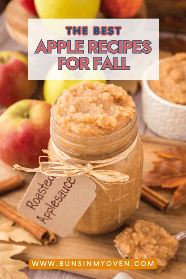 Roasted applesauce in mason jar.