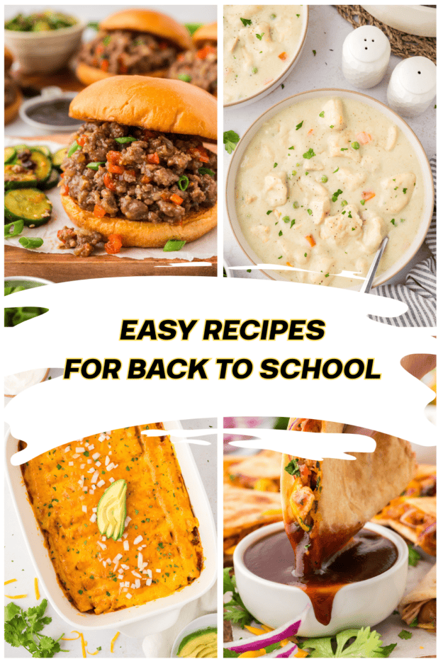 Collage of dinner recipe images.