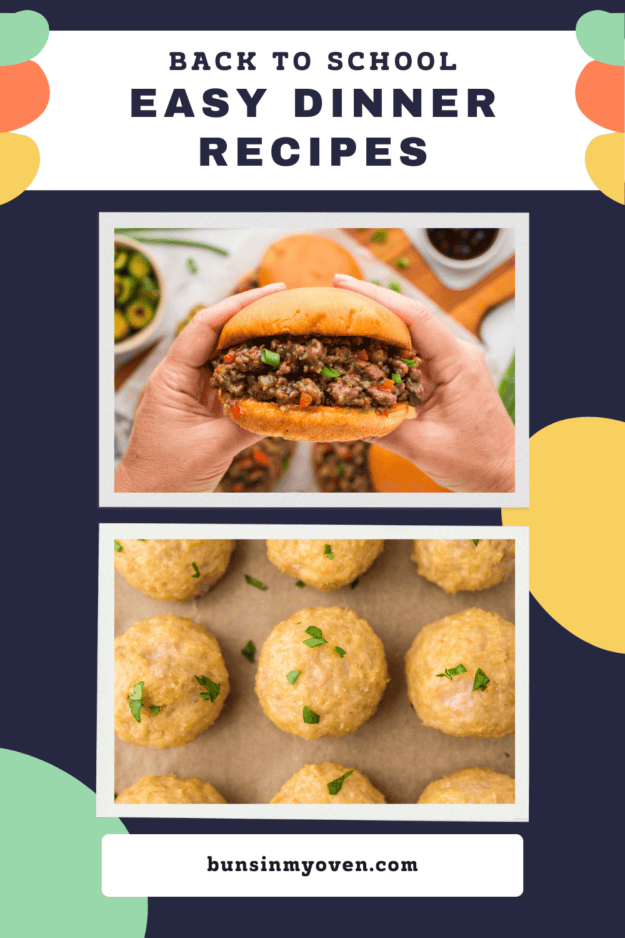 Collage of easy dinner recipe images.