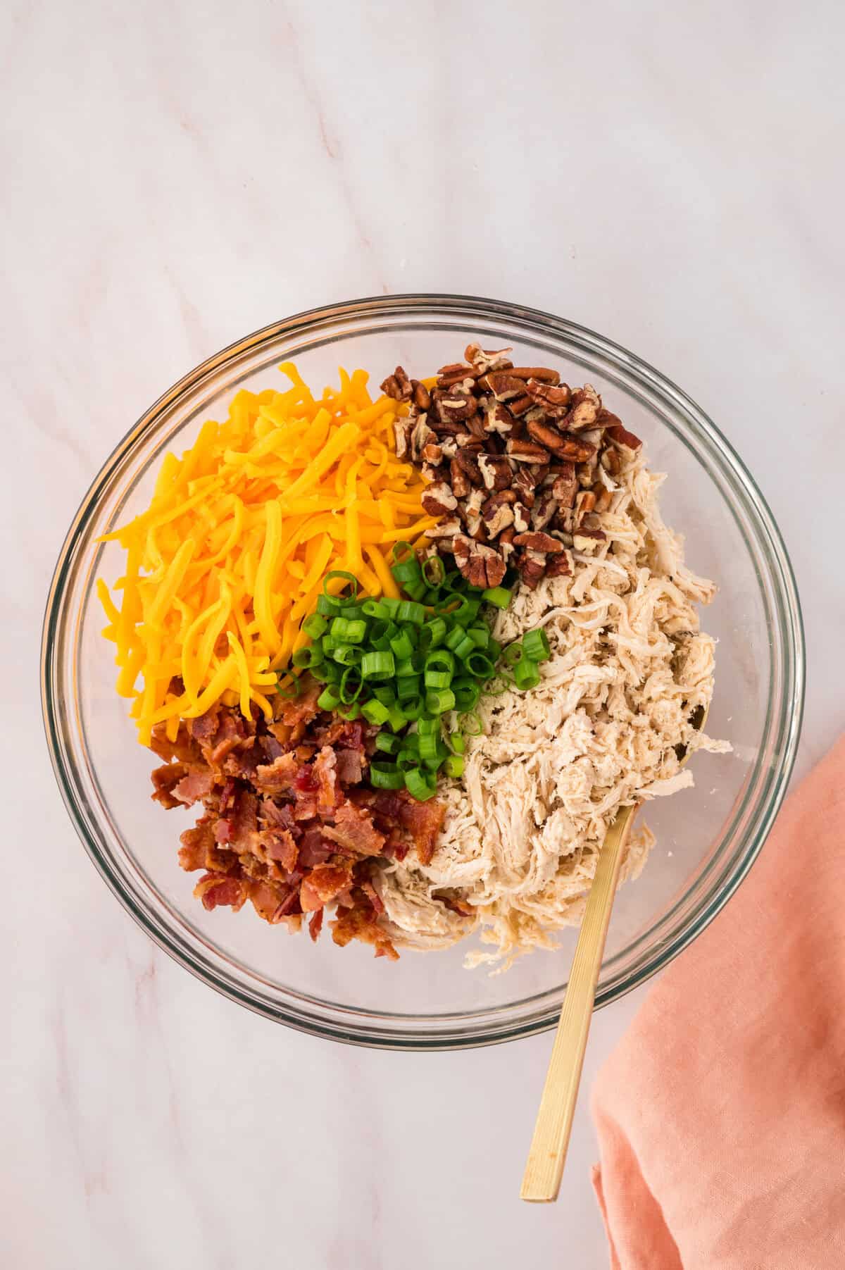 Ingredinets in mixing bowl.