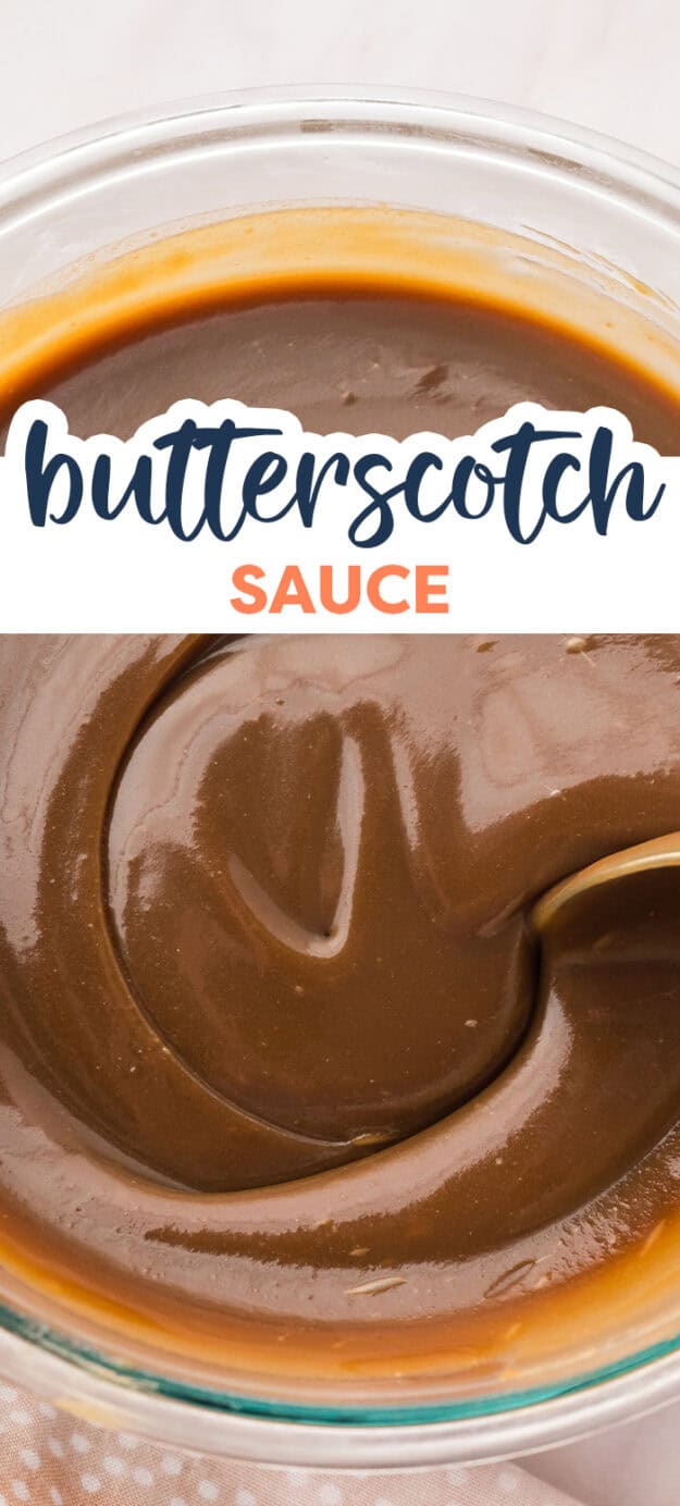 Bowl filled with thick butterscotch sauce.